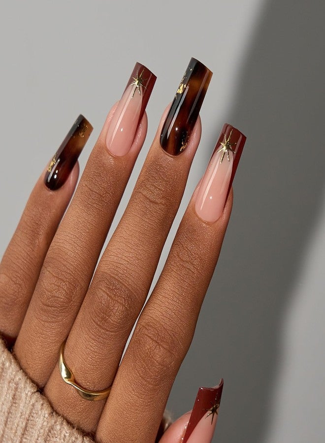 btartboxnails أظافر BTArtboxnails SOFTCOATTIPS اللاصقة - أظافر لاصقة طويلة مربعة الشكل بلون صدفة السلحفاة، 90 قطعة من أطراف الأظافر الجل الناعمة القابلة للإزالة بجودة صالونات التجميل، متوفرة بـ 15 مقاسًا - Image 5